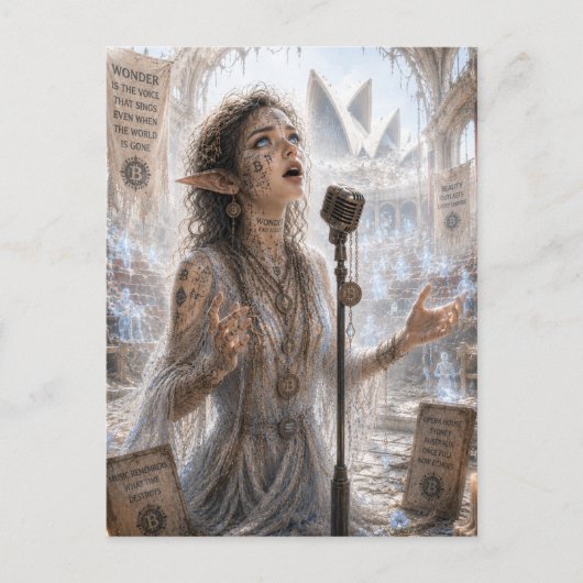 Wonder / Zanger / Australisch Operapodium Briefkaart (Voorkant)