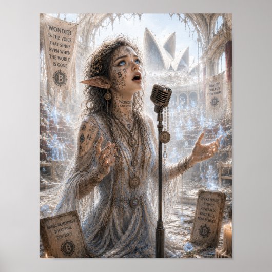 Wonder / Zanger / Australisch Operapodium Poster (Voorkant)