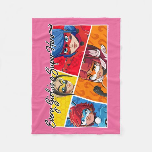 Wonderbaarlijk Elk Meisje Is Een Superheld Fleece Deken (Voorkant)