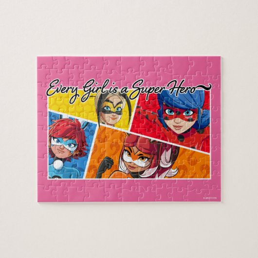 Wonderbaarlijk Elk Meisje Is Een Superheld Legpuzzel (Horizontaal)