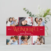 Wonderbaarlijk Kerst Kaart met Folie Kerstkaart (Staand Voorkant)