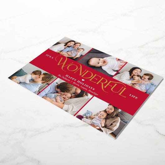 Wonderbaarlijk Kerst Kaart met Folie Kerstkaart (Gedraaid)