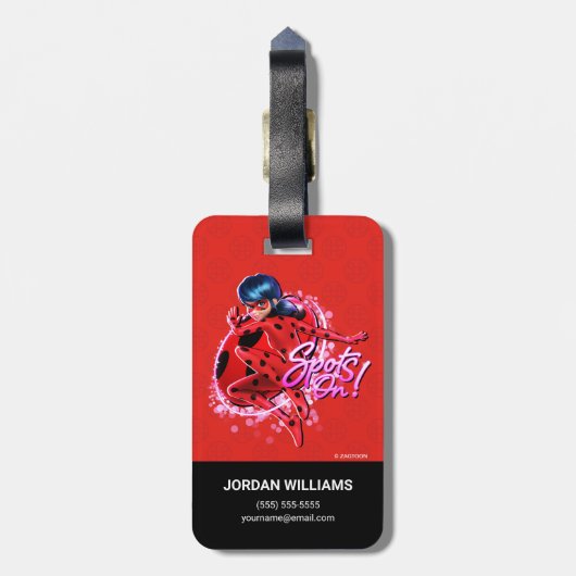 Wonderbaarlijk lieveheersbeestje | Vlekken op afbe Bagagelabel (Achterkant verticaal)