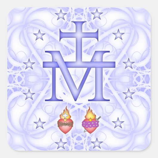 Wonderbaarlijk medaillon vierkante sticker (Voorkant)