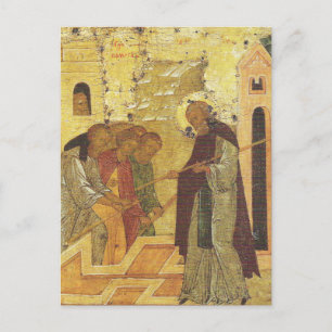 Wonderbaarlijke bouw van de kerk van Dimitry Briefkaart