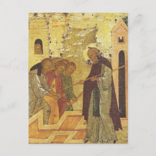 Wonderbaarlijke bouw van de kerk van Dimitry Briefkaart (Voorkant)