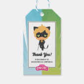 Wonderbaarlijke Cat Noir Chibi verjaardag Cadeaulabel (Voorkant)