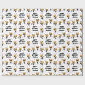 Wonderbaarlijke Cat Noir Chibi verjaardag Cadeaupapier (Vlak)