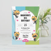 Wonderbaarlijke Cat Noir Chibi verjaardag Kaart (Staand voorkant)