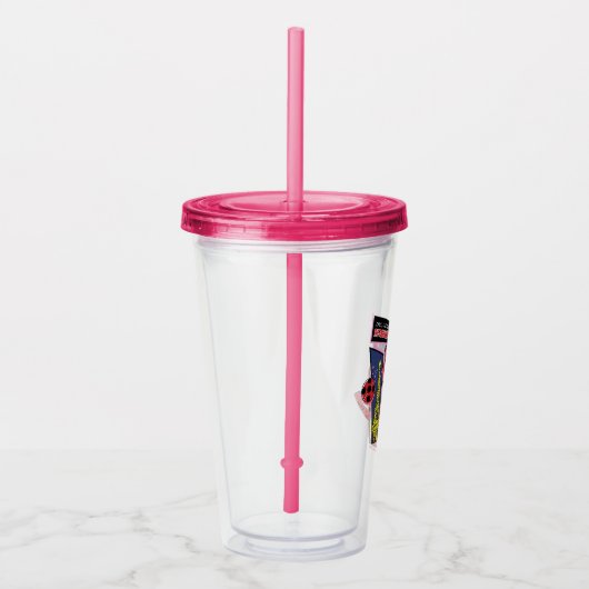 Wonderbaarlijke Comic Ladybug Parijse manier Acryl Drinkbeker (Rechts)