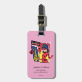 Wonderbaarlijke Comic Ladybug Parijse manier Bagagelabel (Voorkant verticaal)