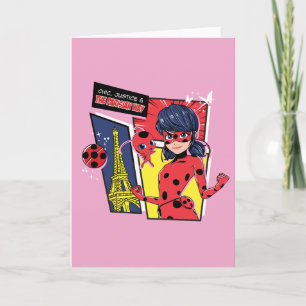 Wonderbaarlijke Comic Ladybug Parijse manier Kaart