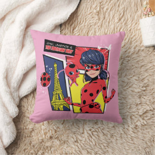 Wonderbaarlijke Comic Ladybug Parijse manier Kussen