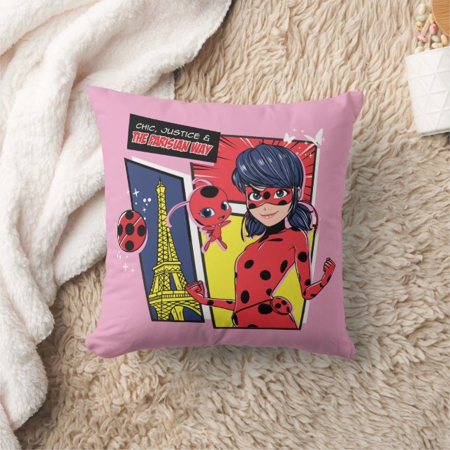 Wonderbaarlijke Comic Ladybug Parijse manier Kussen (Deken)