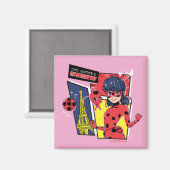 Wonderbaarlijke Comic Ladybug Parijse manier Magneet (Voorkant / Achterkant)