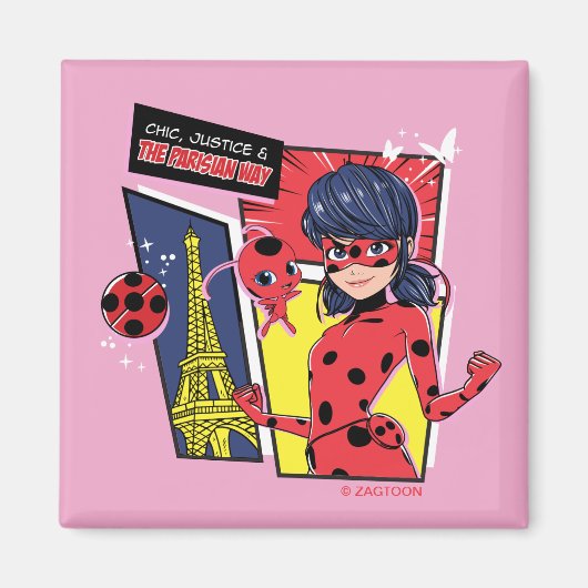 Wonderbaarlijke Comic Ladybug Parijse manier Magneet (Voorkant)