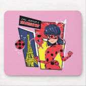 Wonderbaarlijke Comic Ladybug Parijse manier Muismat (Voorkant)