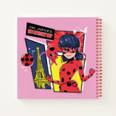 Wonderbaarlijke Comic Ladybug Parijse manier Notitieboek (Achterkant)