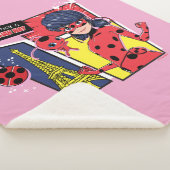 Wonderbaarlijke Comic Ladybug Parijse manier Sherpa Deken (3/4)