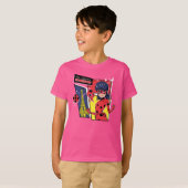 Wonderbaarlijke Comic Ladybug Parijse manier T-shirt (Voorkant volledig)