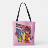 Wonderbaarlijke Comic Ladybug Parijse manier Tote Bag (Achterkant)