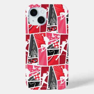Wonderbaarlijke Comic LadyBug Paris Patroon iPhone 15 Case