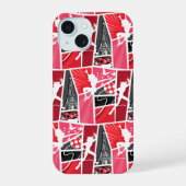 Wonderbaarlijke Comic LadyBug Paris Patroon iPhone 15 Case (Achterkant)