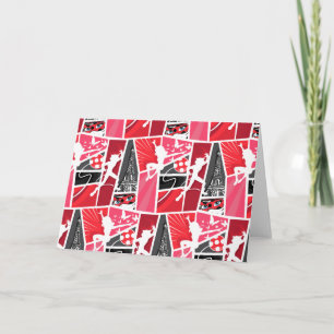 Wonderbaarlijke Comic LadyBug Paris Patroon Kaart