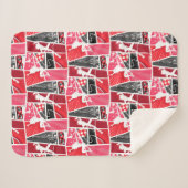 Wonderbaarlijke Comic LadyBug Paris Patroon Sherpa Deken (Voorkant (horizontaal))