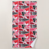 Wonderbaarlijke Comic LadyBug Paris Patroon Strandlaken (Voorkant)