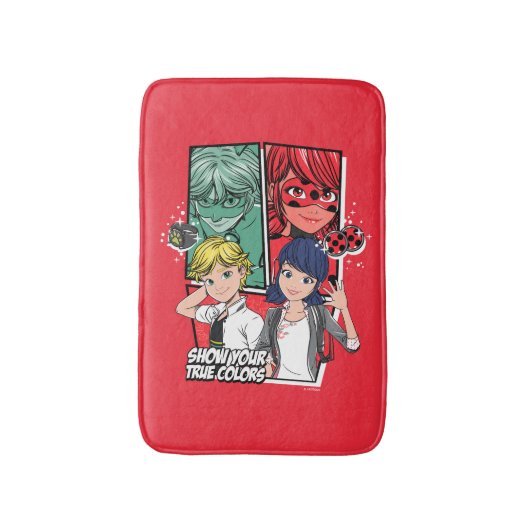 Wonderbaarlijke Comic Marinette & Adrien True Colo Badmat (Voorkant Verticaal)