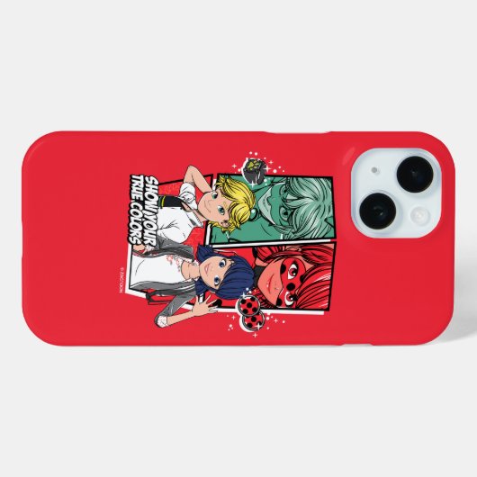 Wonderbaarlijke Comic Marinette & Adrien True Colo Case-Mate iPhone Case (Achterkant (horizontaal))