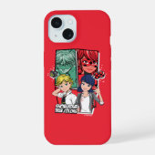 Wonderbaarlijke Comic Marinette & Adrien True Colo iPhone 15 Case (Achterkant)