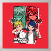 Wonderbaarlijke Comic Marinette & Adrien True Colo Poster (Voorkant)