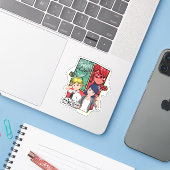 Wonderbaarlijke Comic Marinette & Adrien True Colo Sticker (Laptop met iPhone)