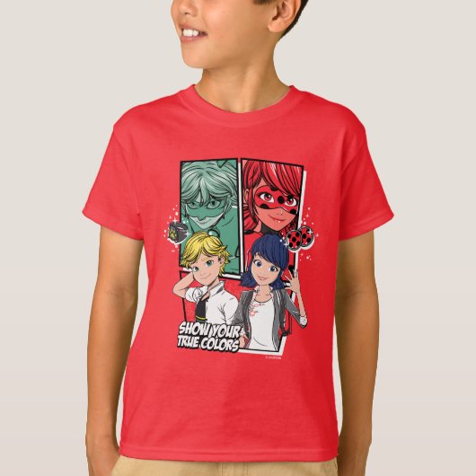 Wonderbaarlijke Comic Marinette & Adrien True Colo T-shirt (Voorkant)