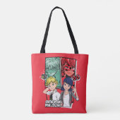Wonderbaarlijke Comic Marinette & Adrien True Colo Tote Bag (Achterkant)