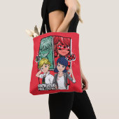 Wonderbaarlijke Comic Marinette & Adrien True Colo Tote Bag (Dichtbij)