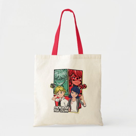 Wonderbaarlijke Comic Marinette & Adrien True Colo Tote Bag (Voorkant)
