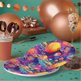 wonderbaarlijke constellatie papieren bordje