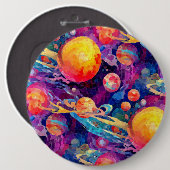 wonderbaarlijke constellatie ronde button 6,0 cm (Voorkant /achterkant)