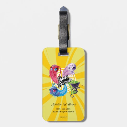 Wonderbaarlijke Kwamis Power Friends Bagagelabel (Achterkant verticaal)