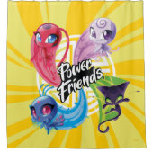 Wonderbaarlijke Kwamis Power Friends Douchegordijn (Voorkant)