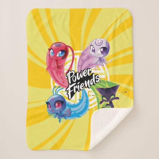 Wonderbaarlijke Kwamis Power Friends Sherpa Deken (Voorkant)