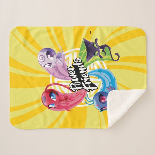 Wonderbaarlijke Kwamis Power Friends Sherpa Deken (Voorkant (horizontaal))