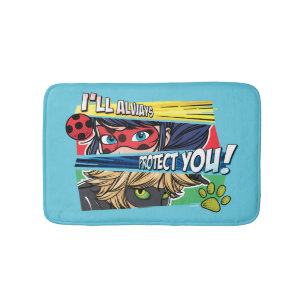 Wonderbaarlijke lieveheersbeestje & Cat Noir besch Badmat