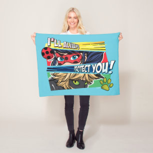 Wonderbaarlijke lieveheersbeestje & Cat Noir besch Fleece Deken