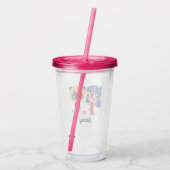 Wonderbaarlijke lieveheersbeestje & Cat Noir Chibi Acryl Drinkbeker (Achterkant)