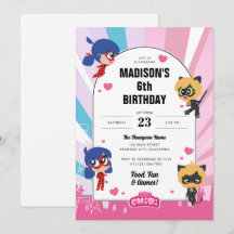 Wonderbaarlijke lieveheersbeestje & Cat Noir Chibi