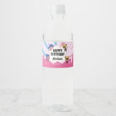 Wonderbaarlijke lieveheersbeestje & Cat Noir Chibi Waterfles Etiket (Voorkant)